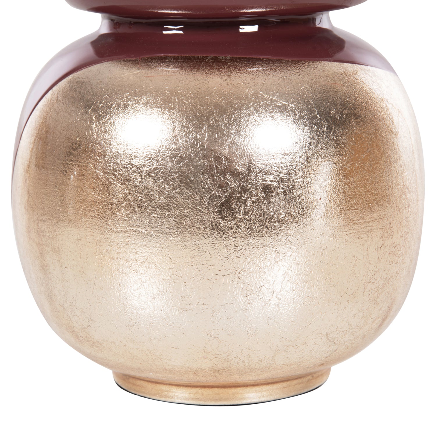 Декоративна настолна ваза череша-златиста перла φ21x37.5h