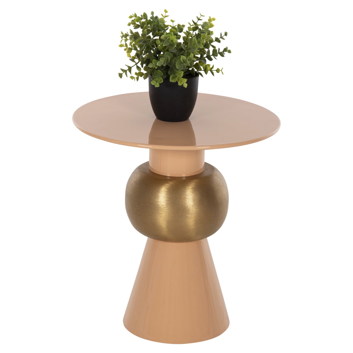 Странична маса PATNA златист- сьомга цвят Φ40.5x43Hcм