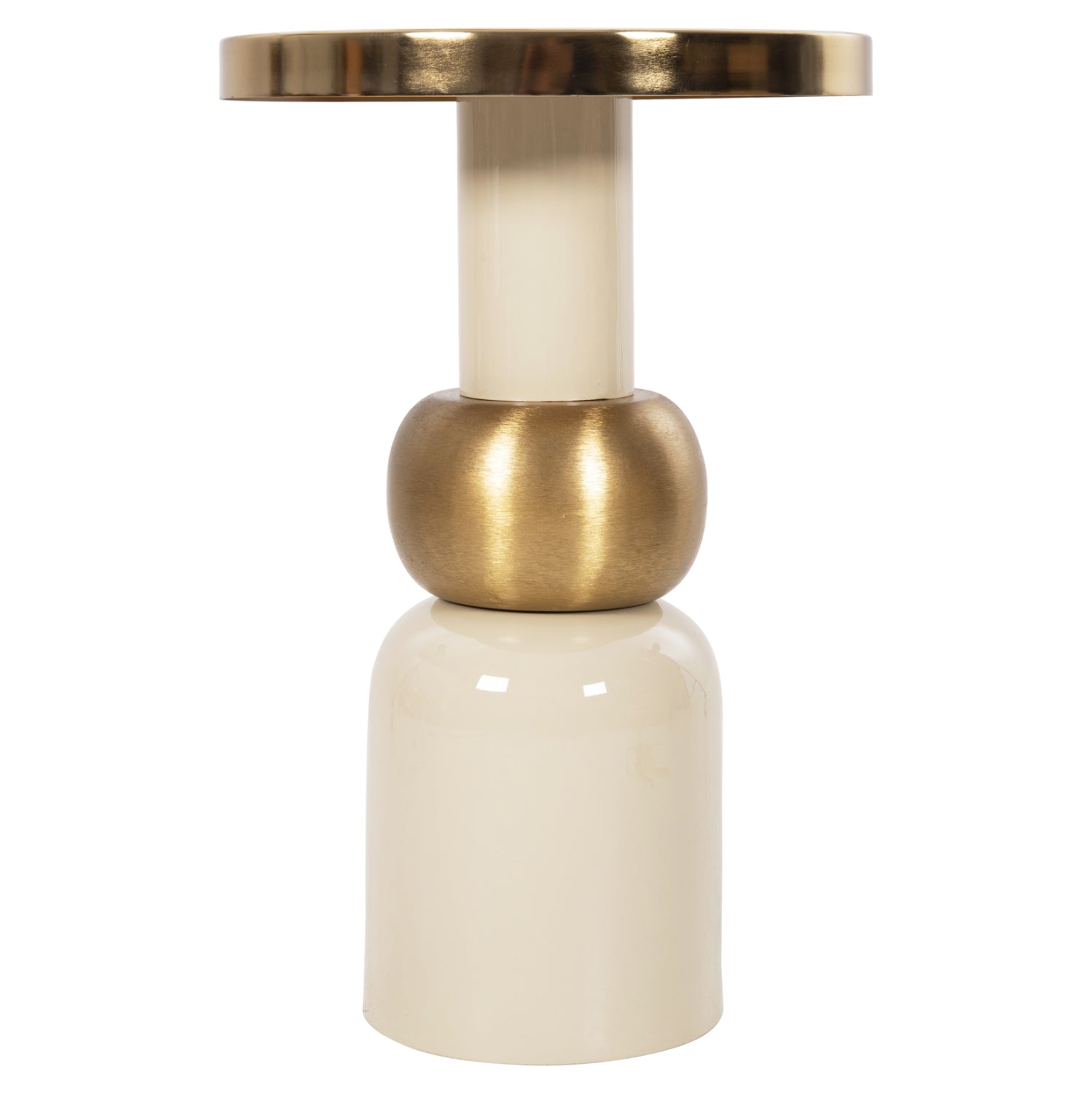 Помощна маса AMBUR крем-златист цвят Φ40.5x62см