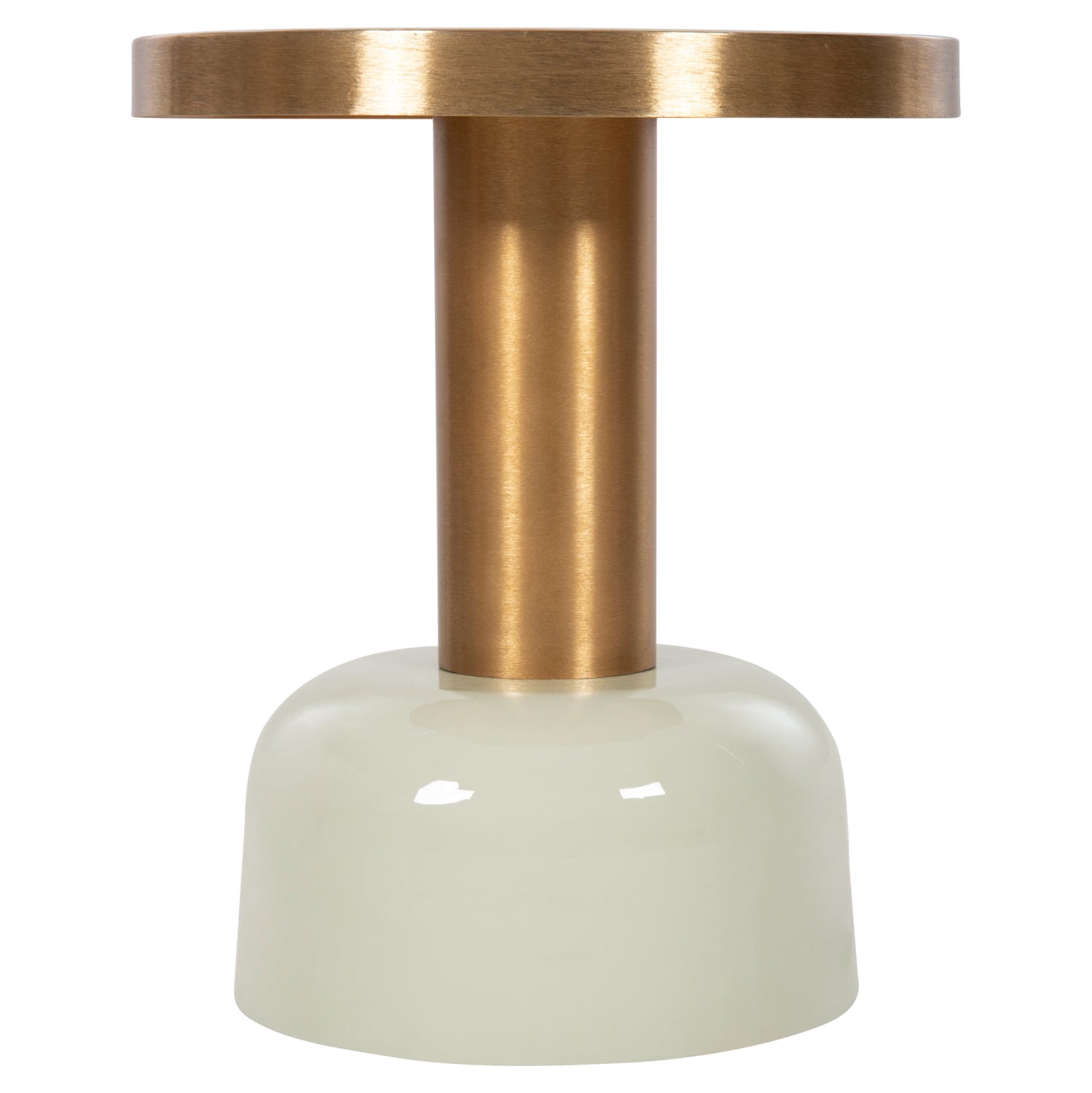 Помощна маса ERODE светло зелен-златист цвят Φ40.5x48см