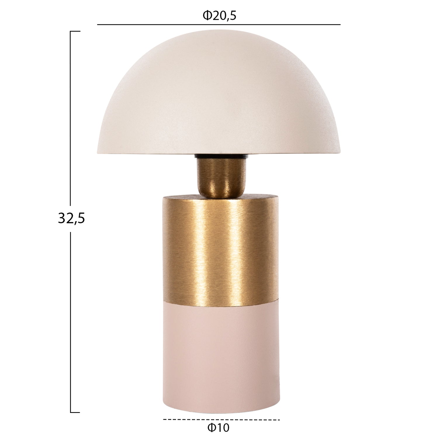 Настолна лампа PUNE цвят оранжев-златен Φ20,5x32,5см