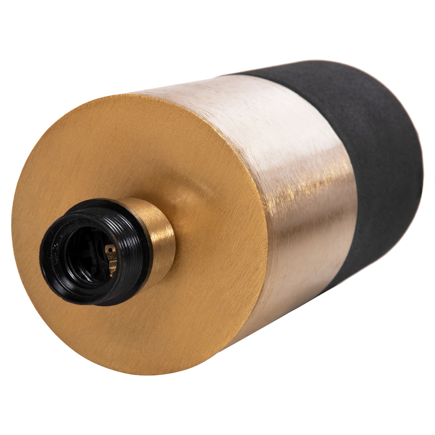 Метална настолна лампа PUNE черен-златист цвят φ31x44h см