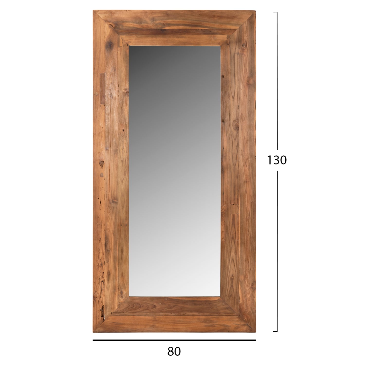 Огледало YORKSHIRE -натурал тиково дърво 80x130см.