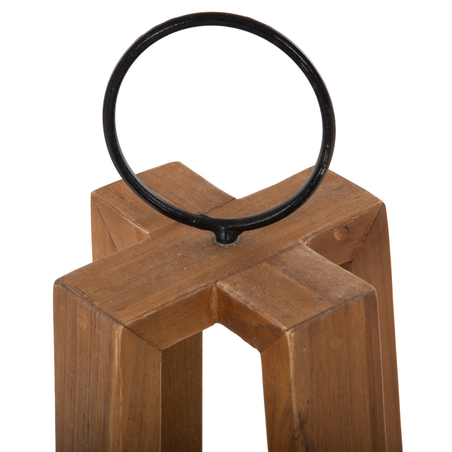 Комплект фенери от тиково дърво натурал 24x24x50-61