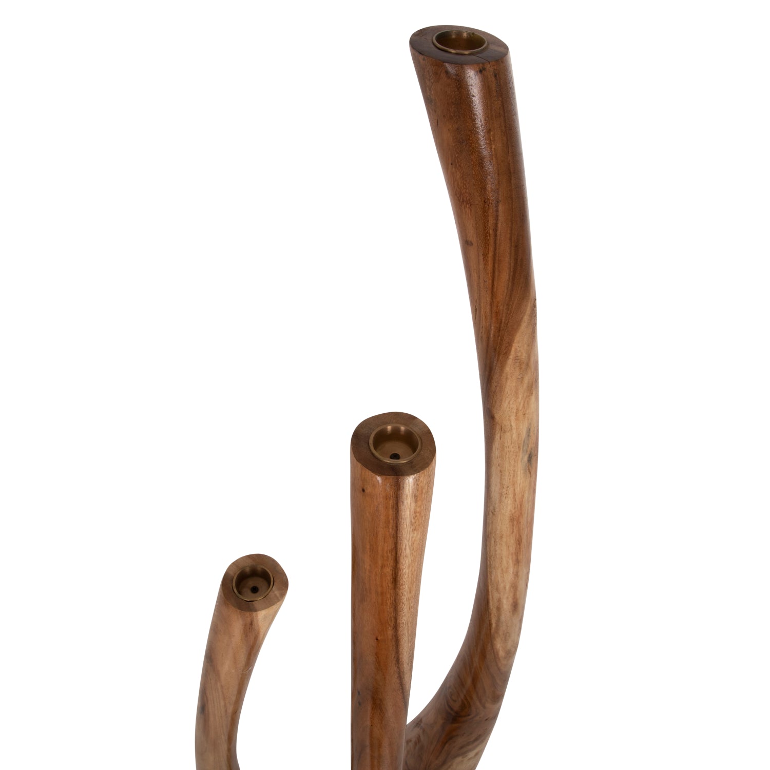 Комплект свещници 3 броя натурал от суар