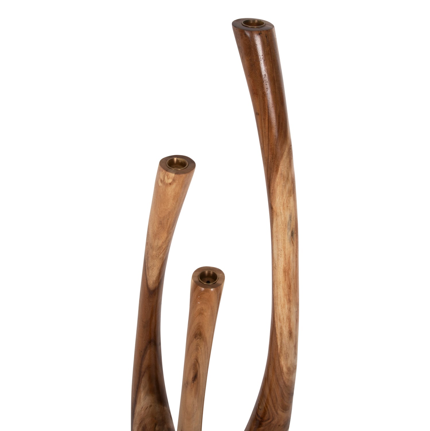 Комплект свещници 3 броя натурал от суар