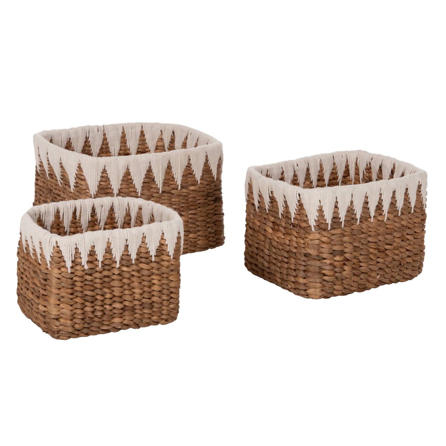 Кошници комплект 3 броя натурал /бананова кора 40x30x25