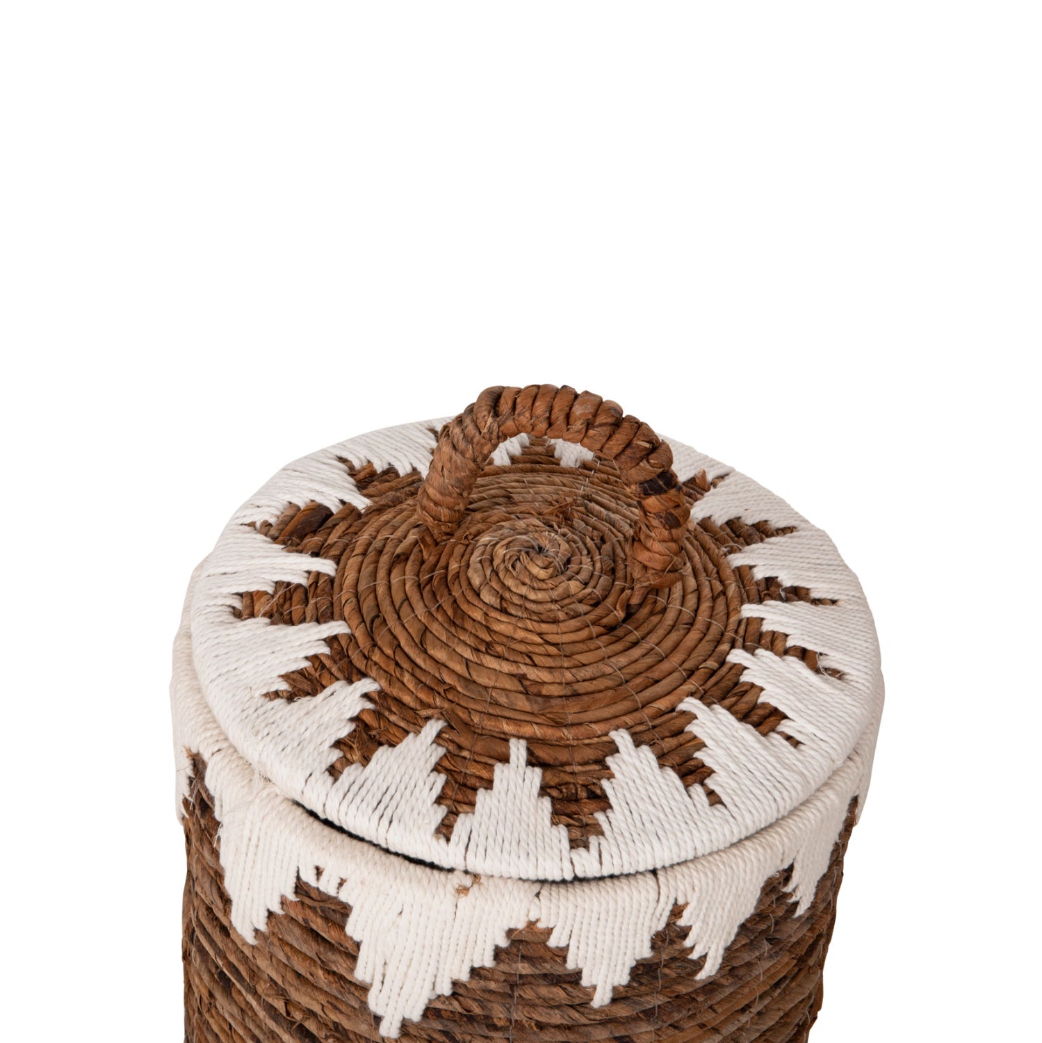 Кошници 3броя с капак ратан натурал Φ42x63