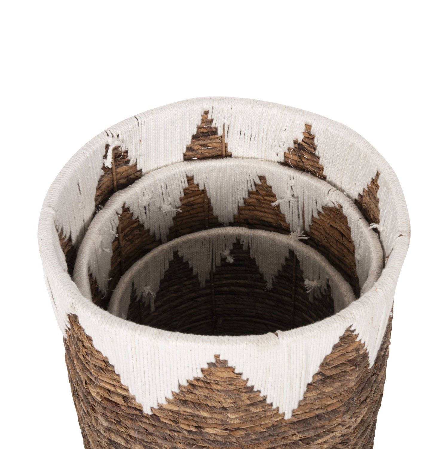 Кошници 3броя -натурал ратан Φ42x56Всм