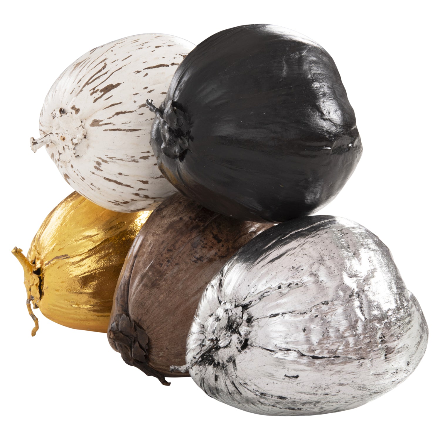 Декорация кокос за маса златен цвят 20x20x20