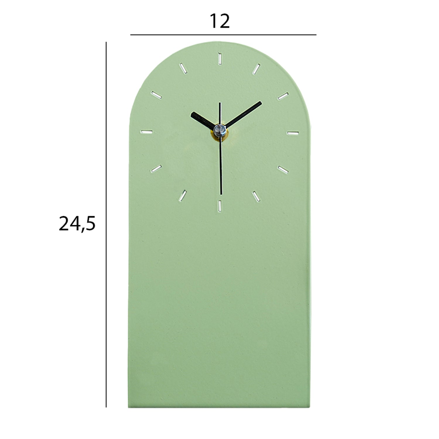 Настолен часовник светло зелен цвят 12X24,5