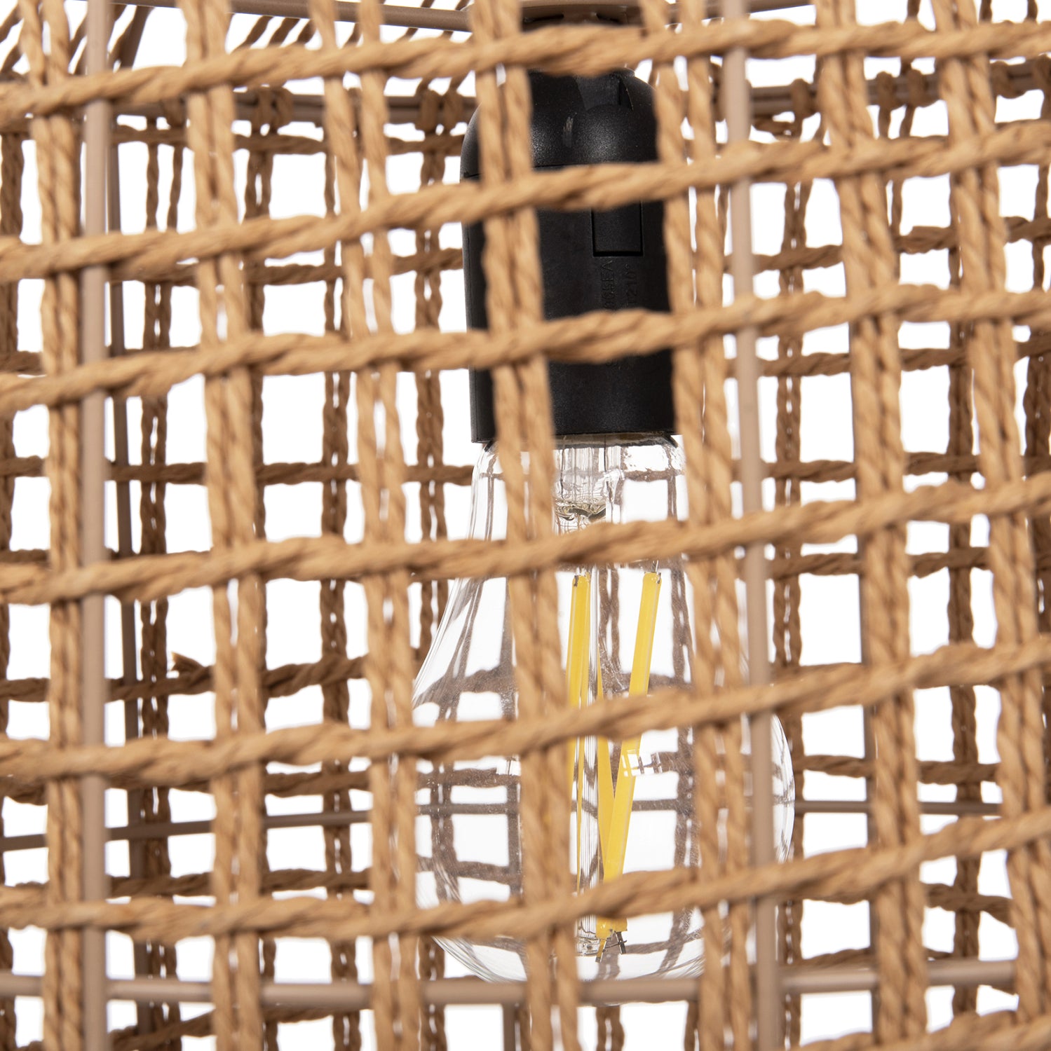 Таванна лампа 4345 бежов цвят Φ30.5x132см