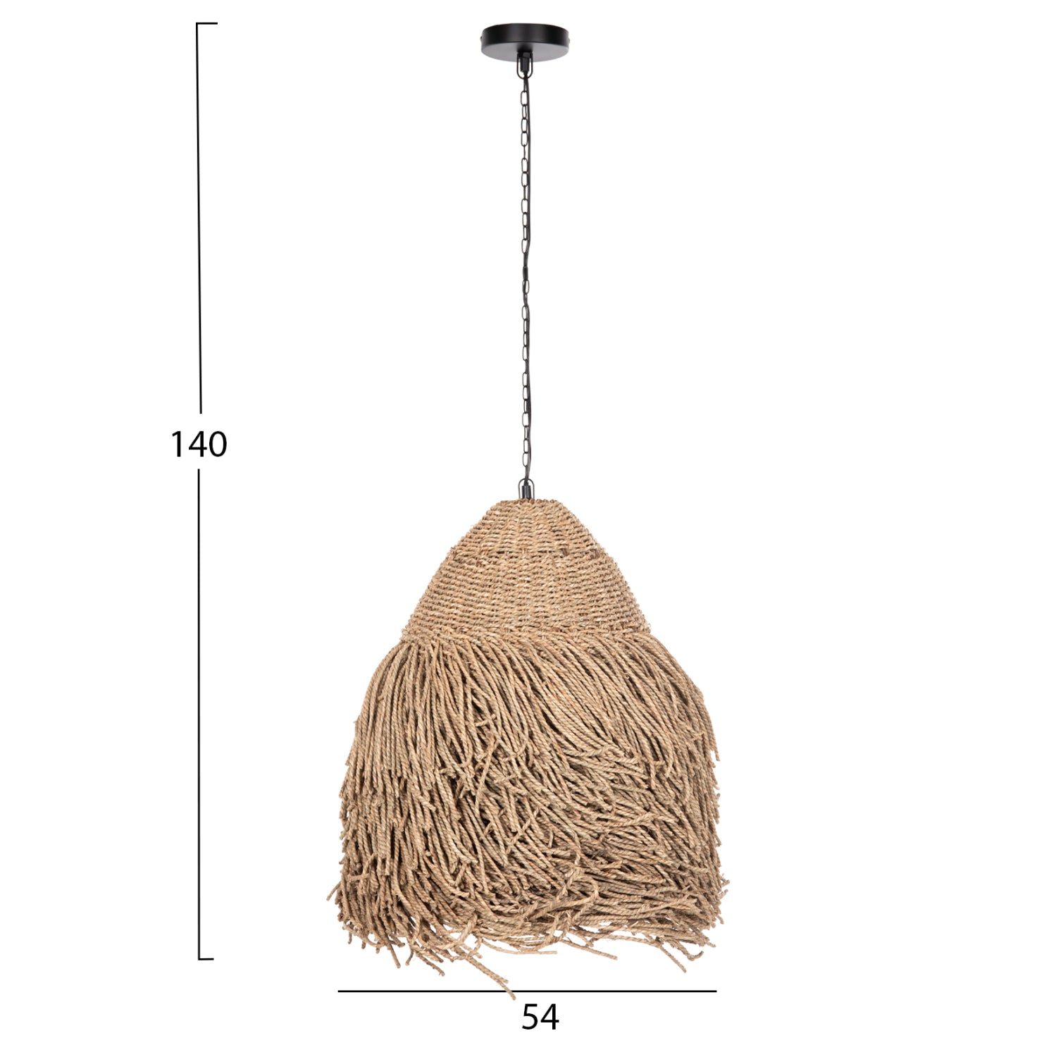 Таванна лампа 4348 естествен цвят Φ54x56-140см