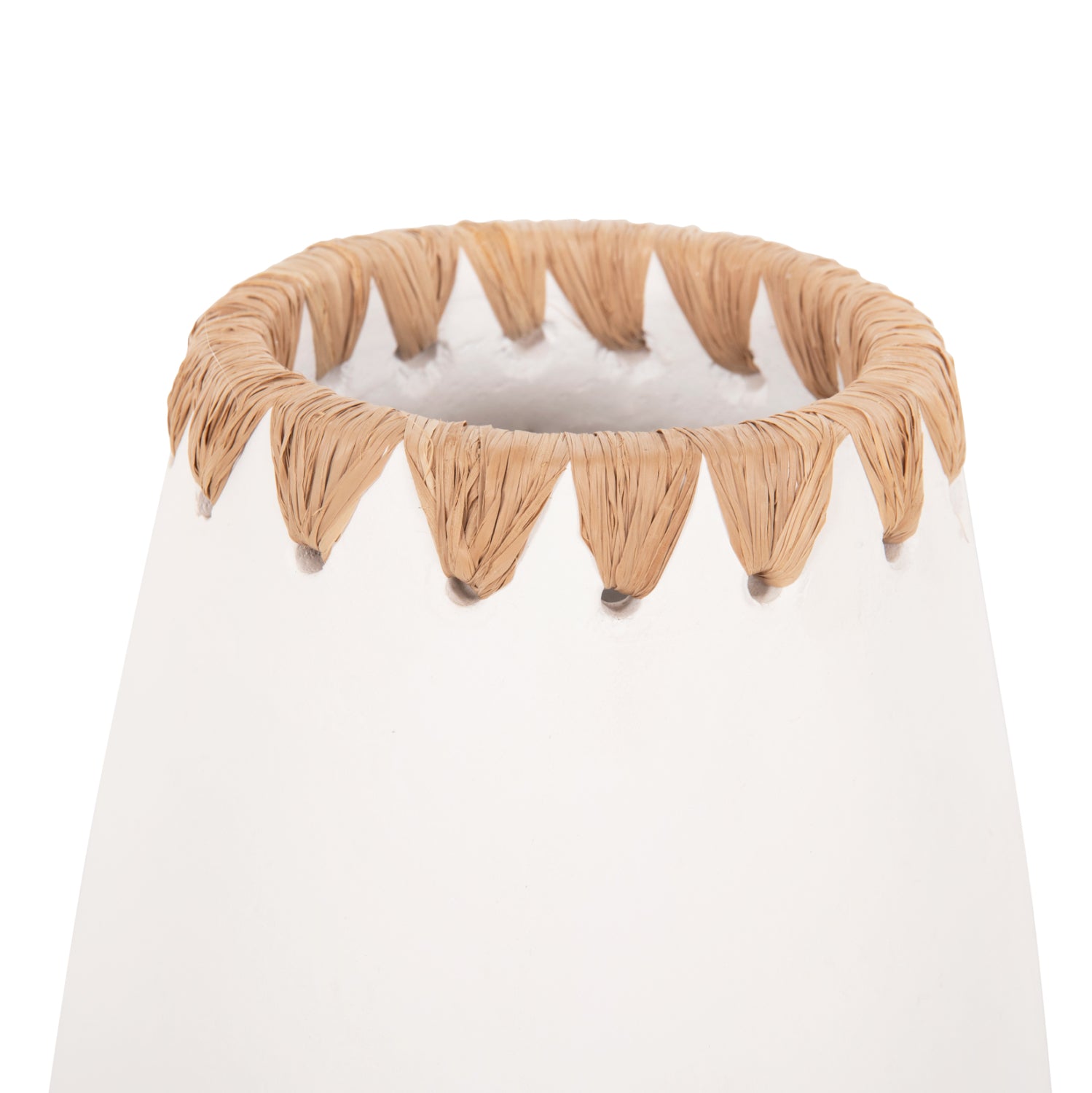 Комплект от 3 декоративни теракотови вази в бяло с венец на гърлото