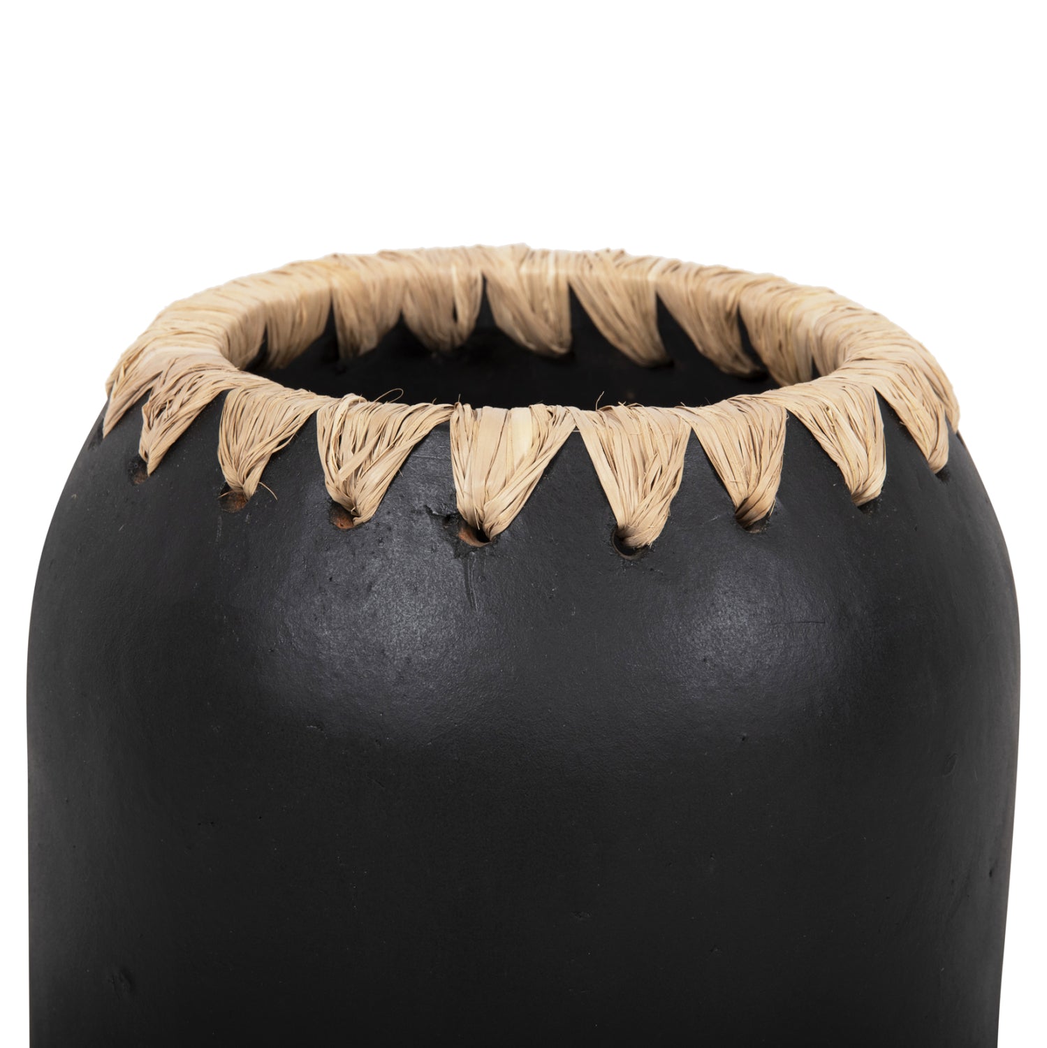 Ваза керамика цвят бял-натурал Φ21Χ32