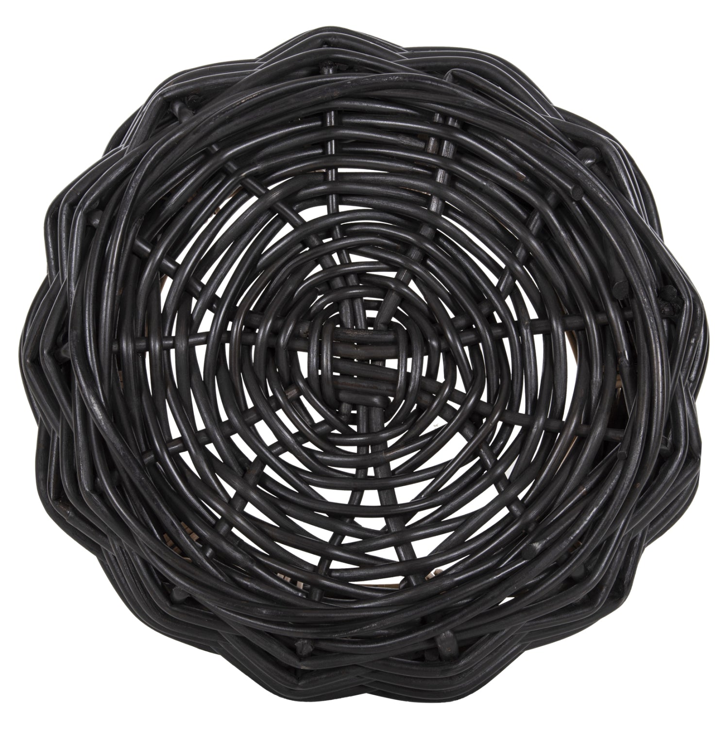 Подови кошници, саксии, черно-естествен цвят - ратан φ62x36см