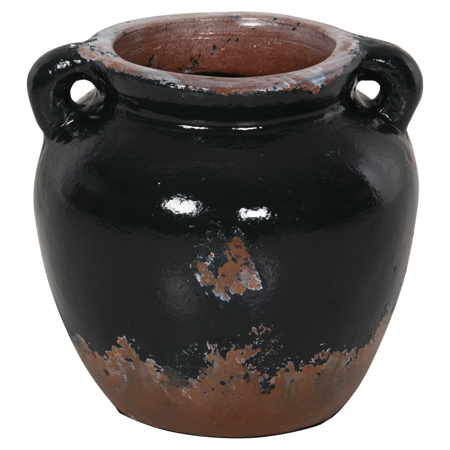 Декоративна теракотова ваза в черен цвят φ24χ23φсм