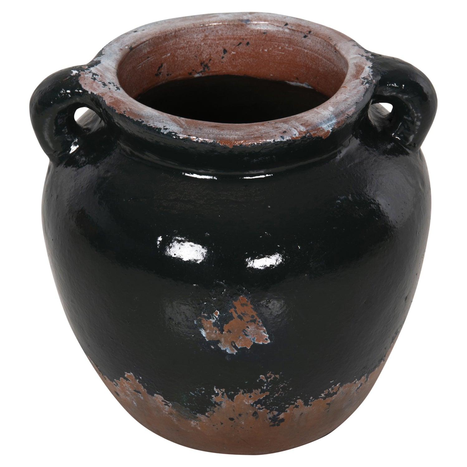 Декоративна теракотова ваза в черен цвят φ24χ23φсм