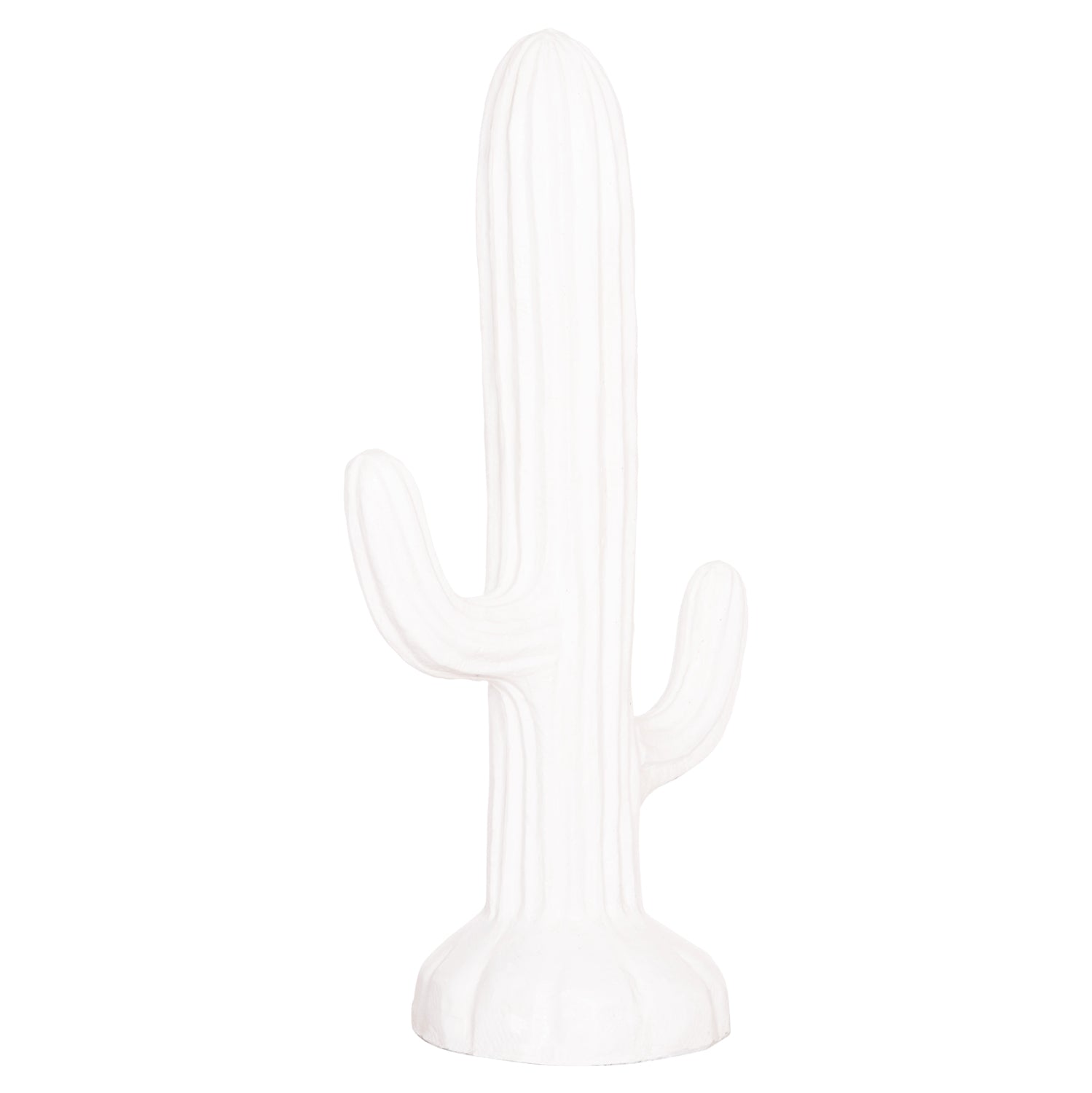 Декоративен подов кактус гипс в бяло 54x34x103см