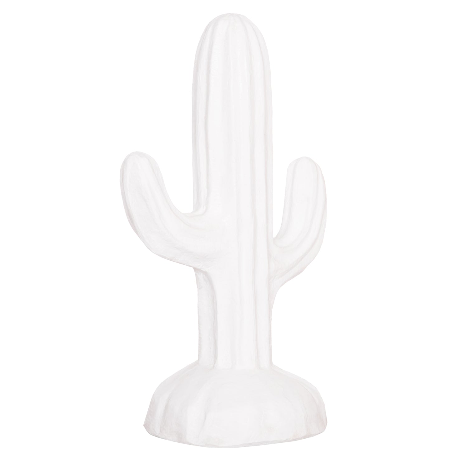 Декоративен подов кактус гипс в бяло 42x30x74см