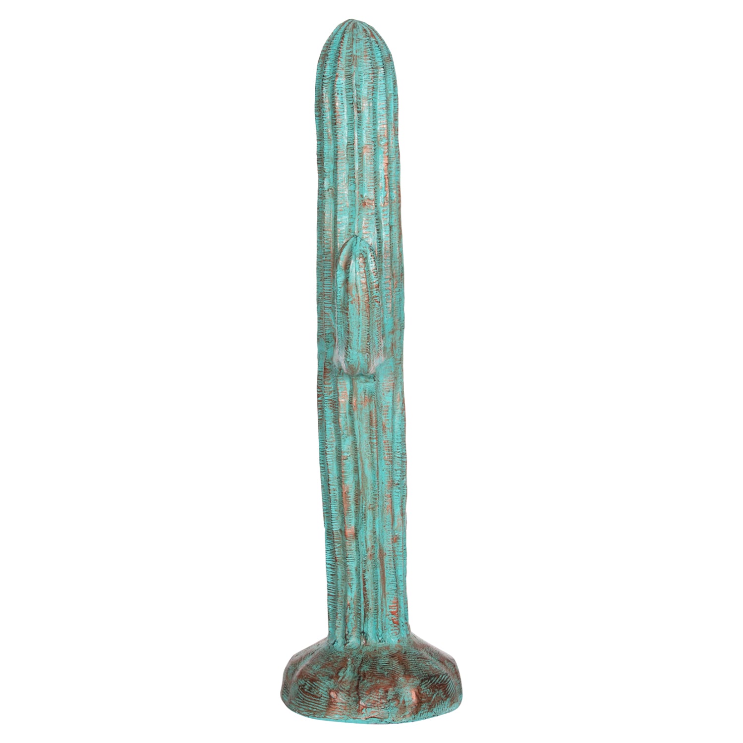 Декоративен подов кактусов гипс в тюркоазен цвят 63x37x150см