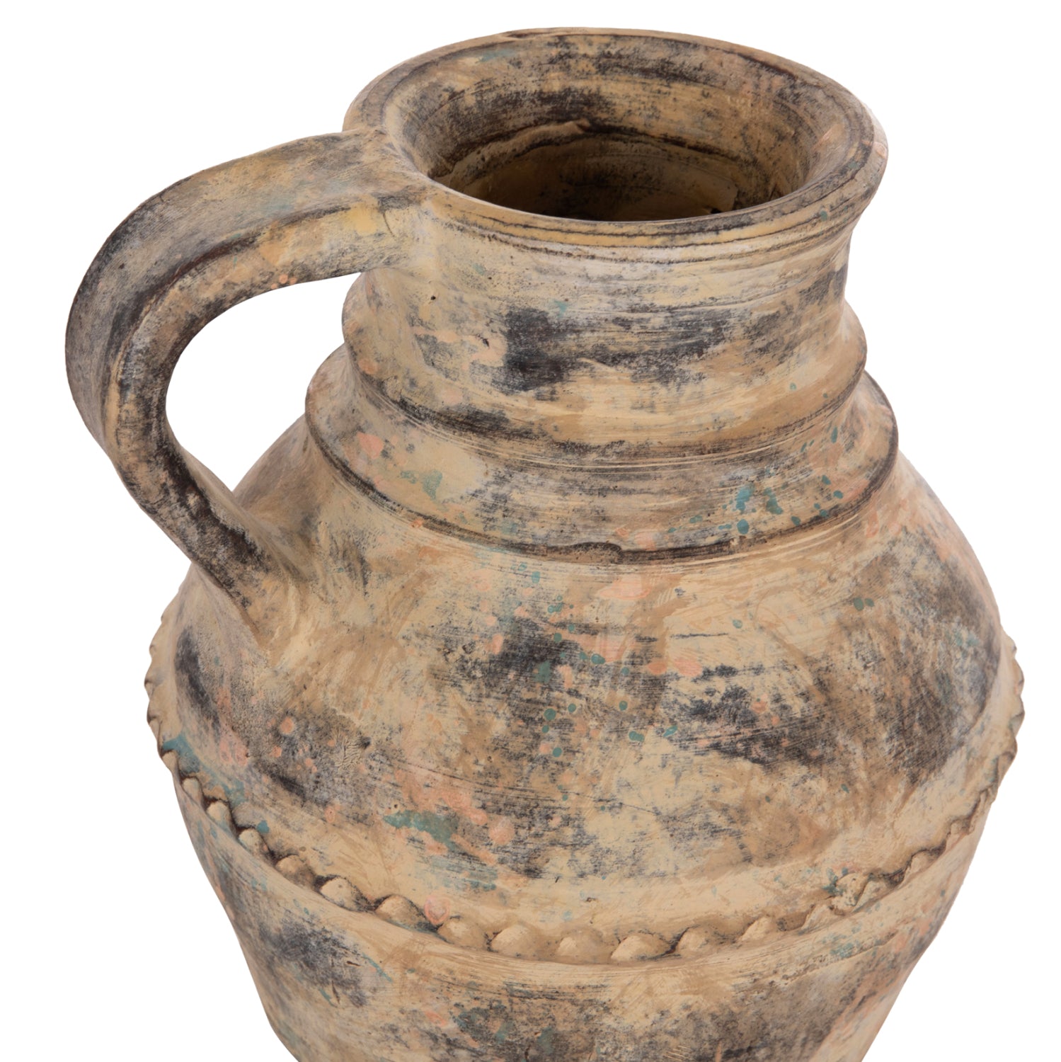 Декоративна ваза Vermo теракота в кремав цвят φ20x205всм