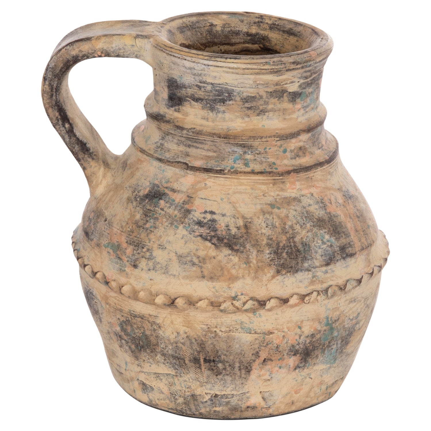 Декоративна ваза Vermo теракота в кремав цвят φ20x205всм