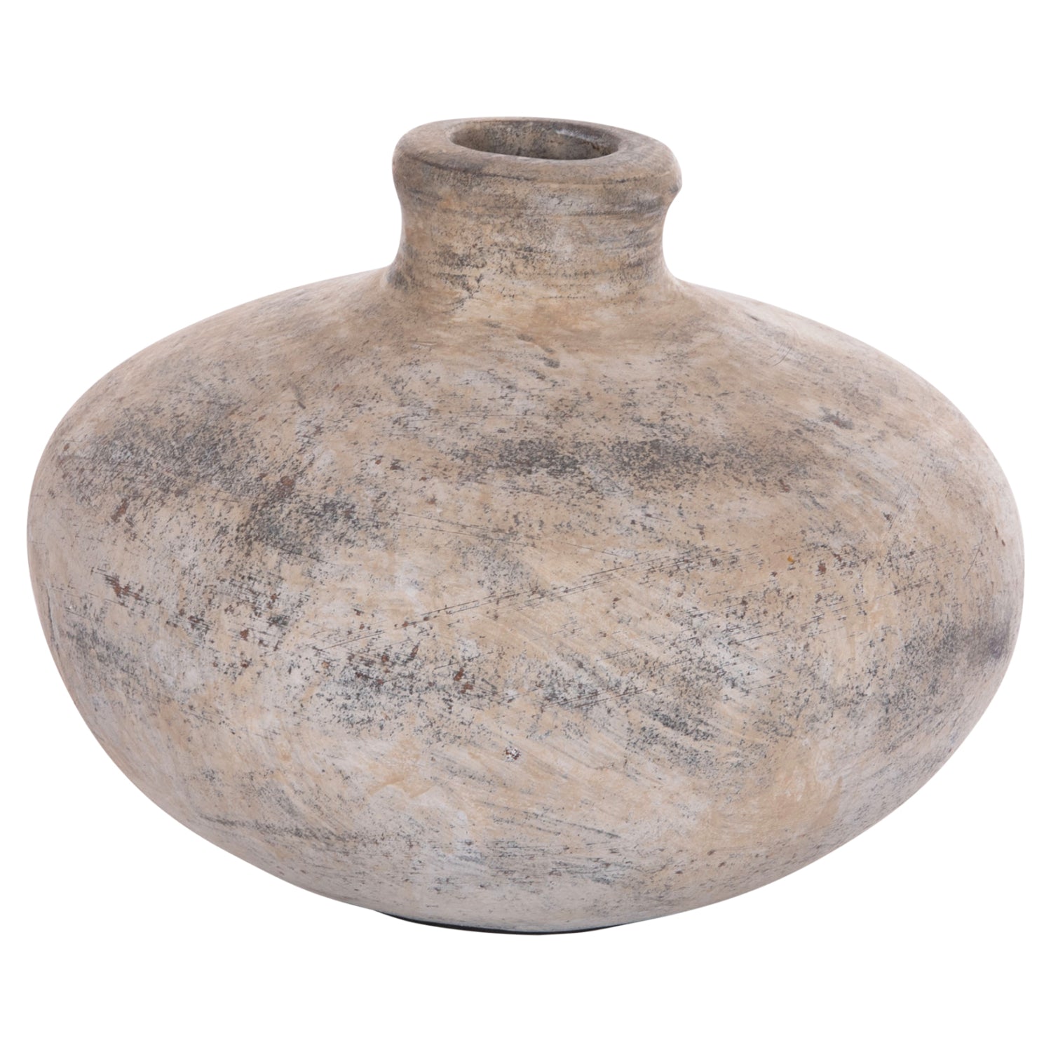 Декоративна ваза Vermo теракота в кремав цвят φ27x18всм