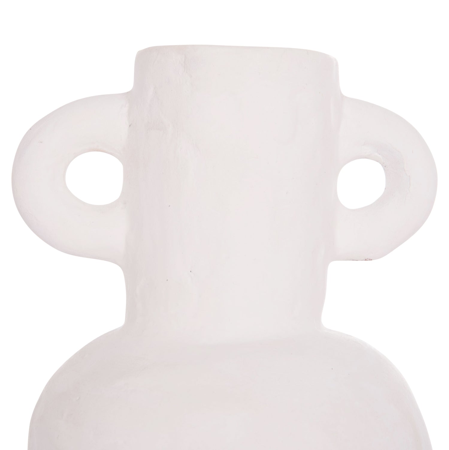 Декоративна ваза серия clayvon теракота в бяло φ14x20hcm