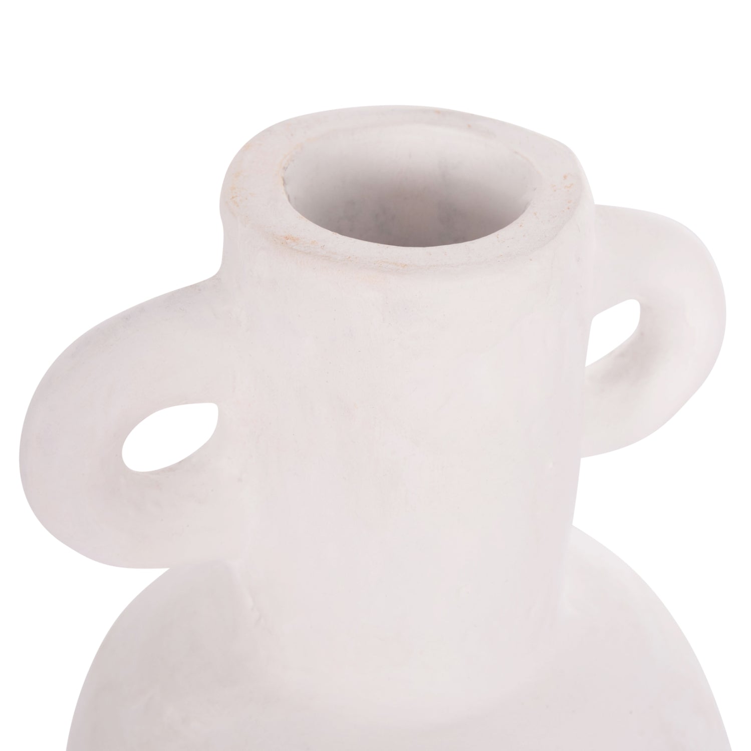 Декоративна ваза серия clayvon теракота в бяло φ14x20hcm