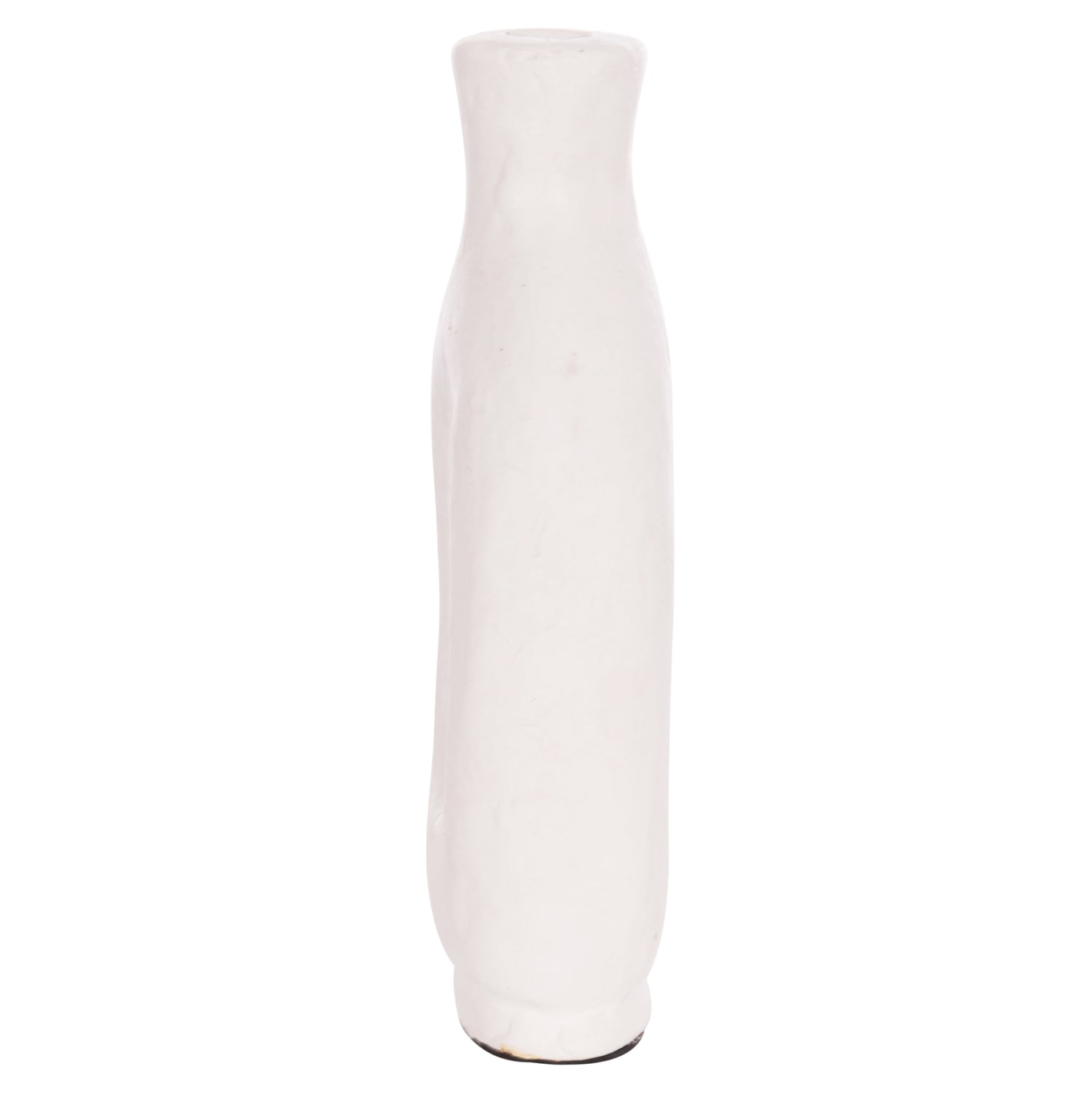 Декоративна ваза серия clayvon теракота в бяло 10x5x21см