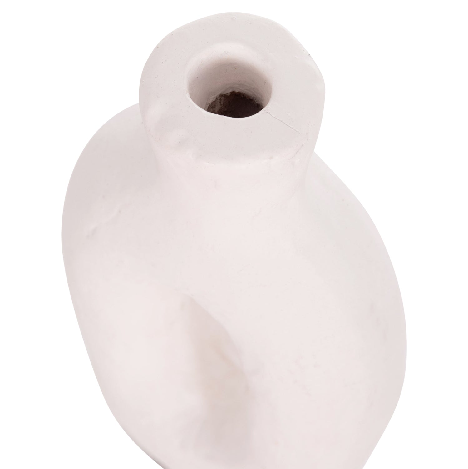 Декоративна ваза серия clayvon теракота в бяло 10x5x21см