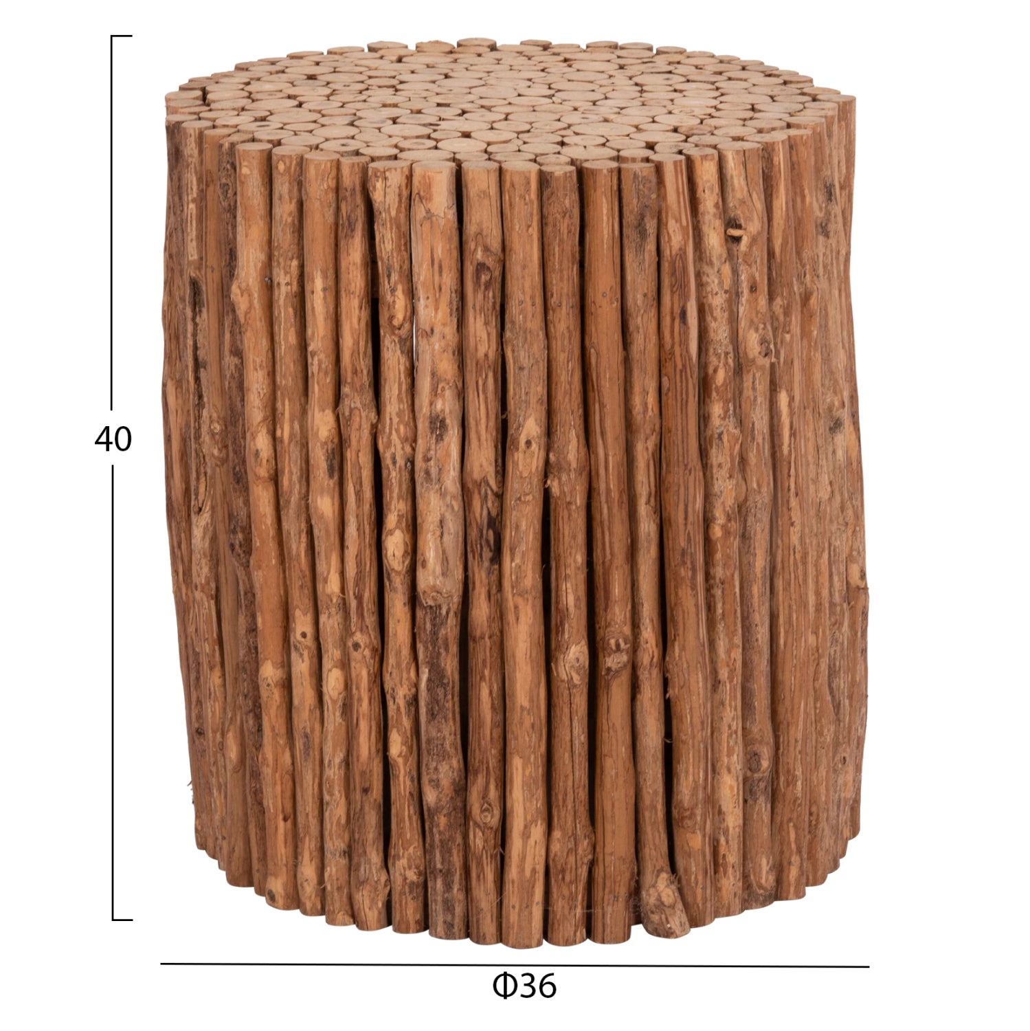 Масичка DRIFTER естествен цвят Φ36x40см