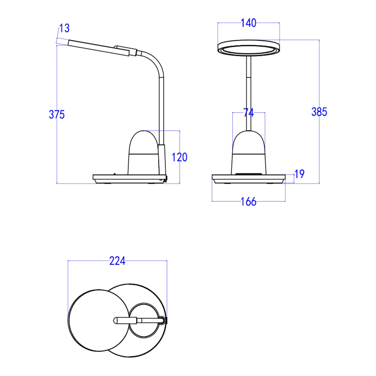 Led настолна лампа коте син цвят