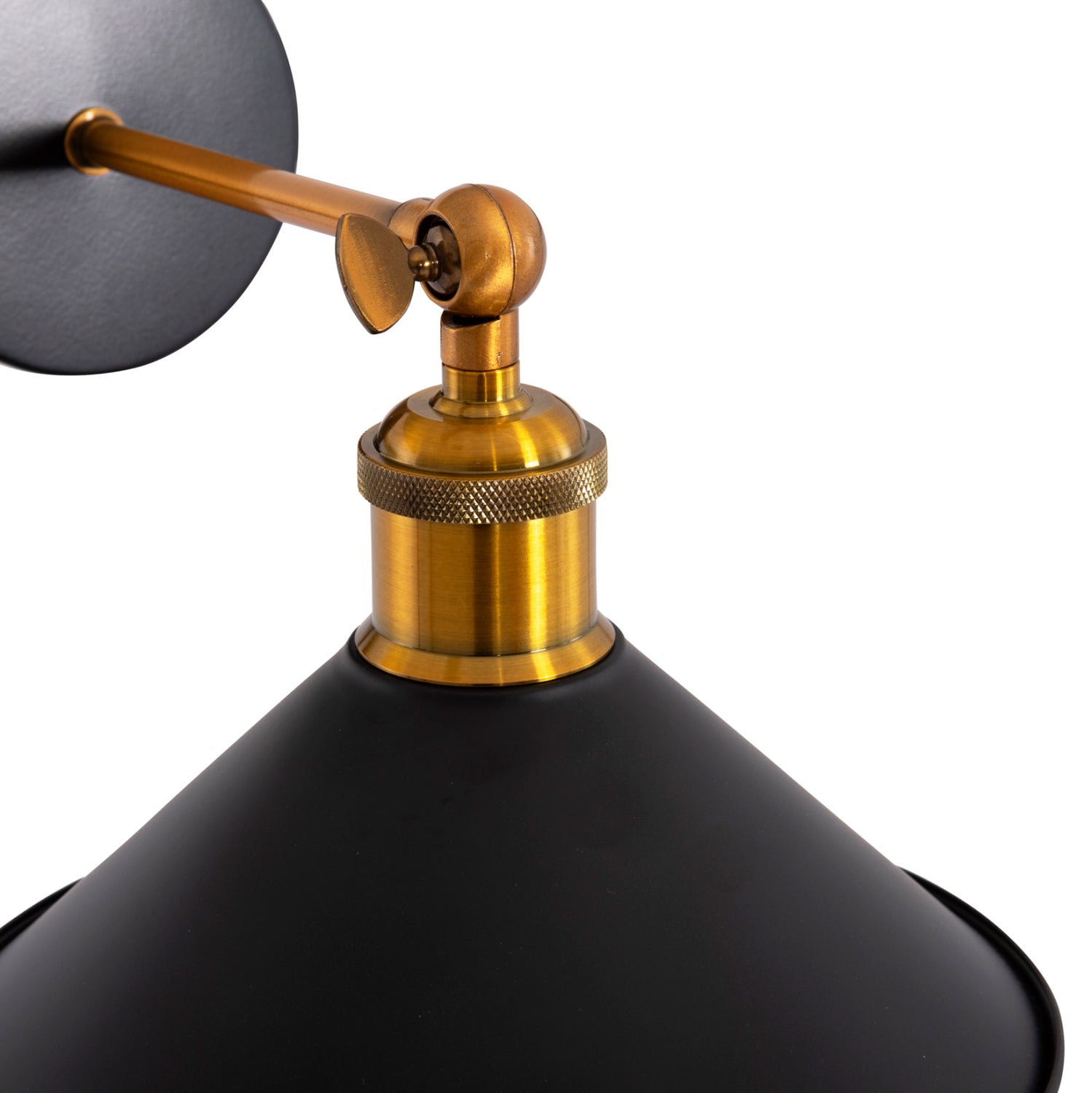 Аплик за стена RESTON2 черен-златист цвят 21x21x32см