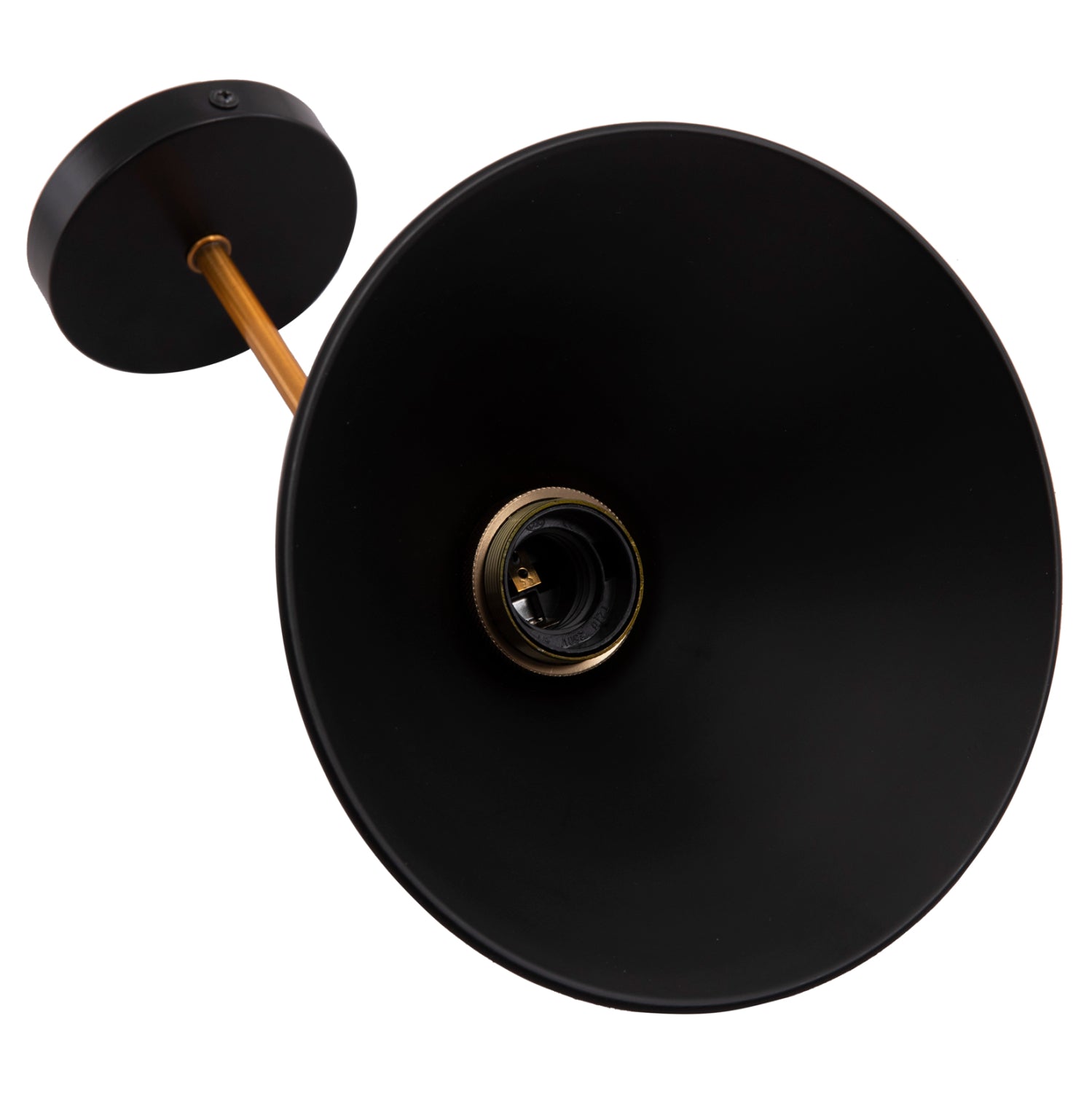 Аплик за стена RESTON2 черен-златист цвят 21x21x32см