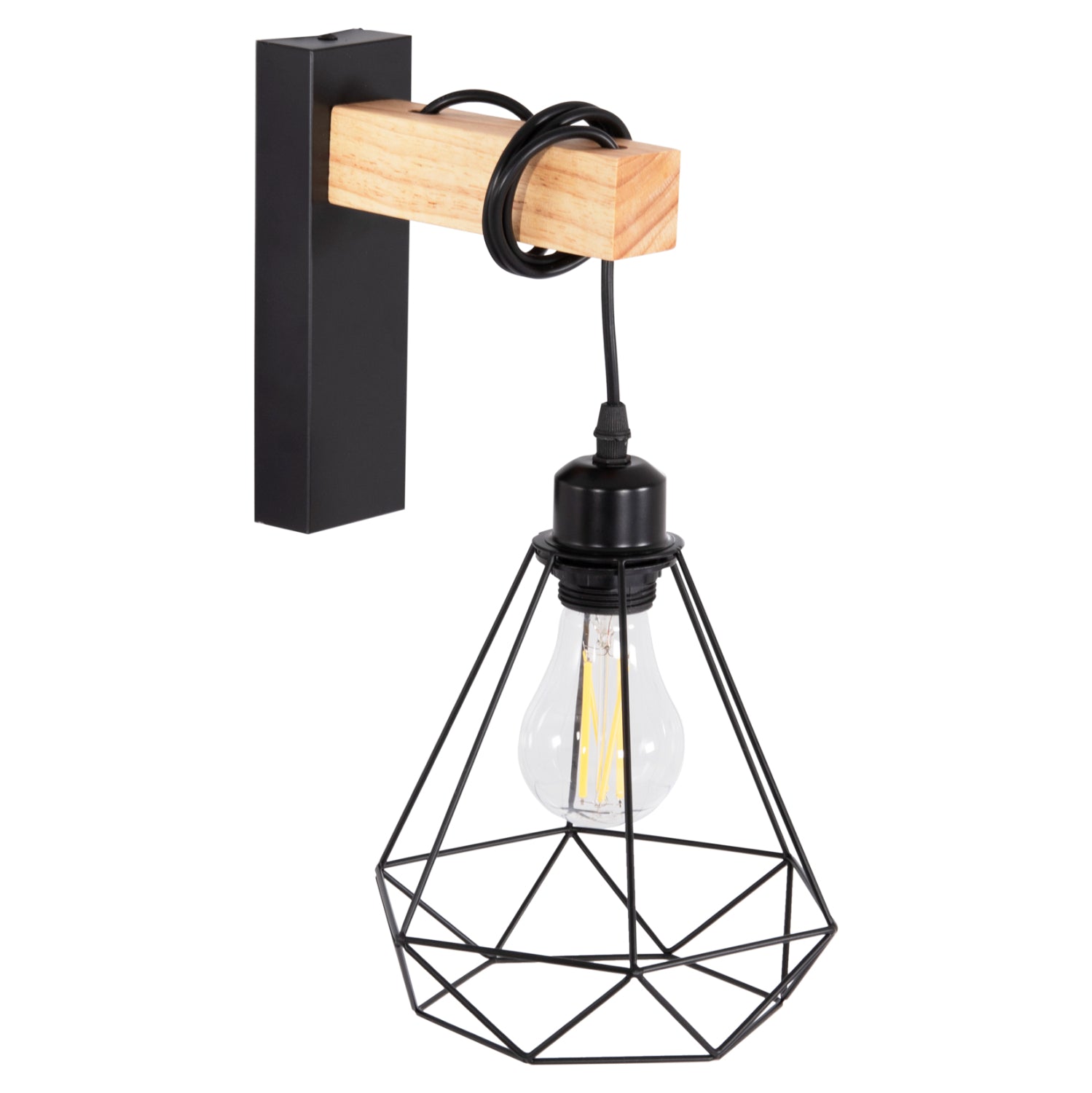 Стенни лампи grob метал-дърво 20x26x38.5см