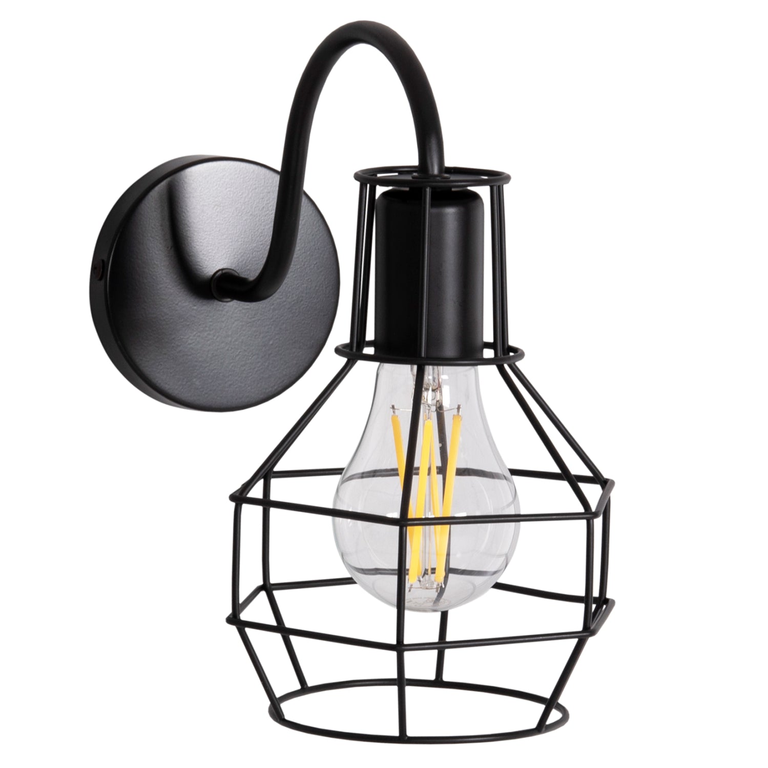 Стенни лампи milid2 метал в черно 14.5x26.5x24см