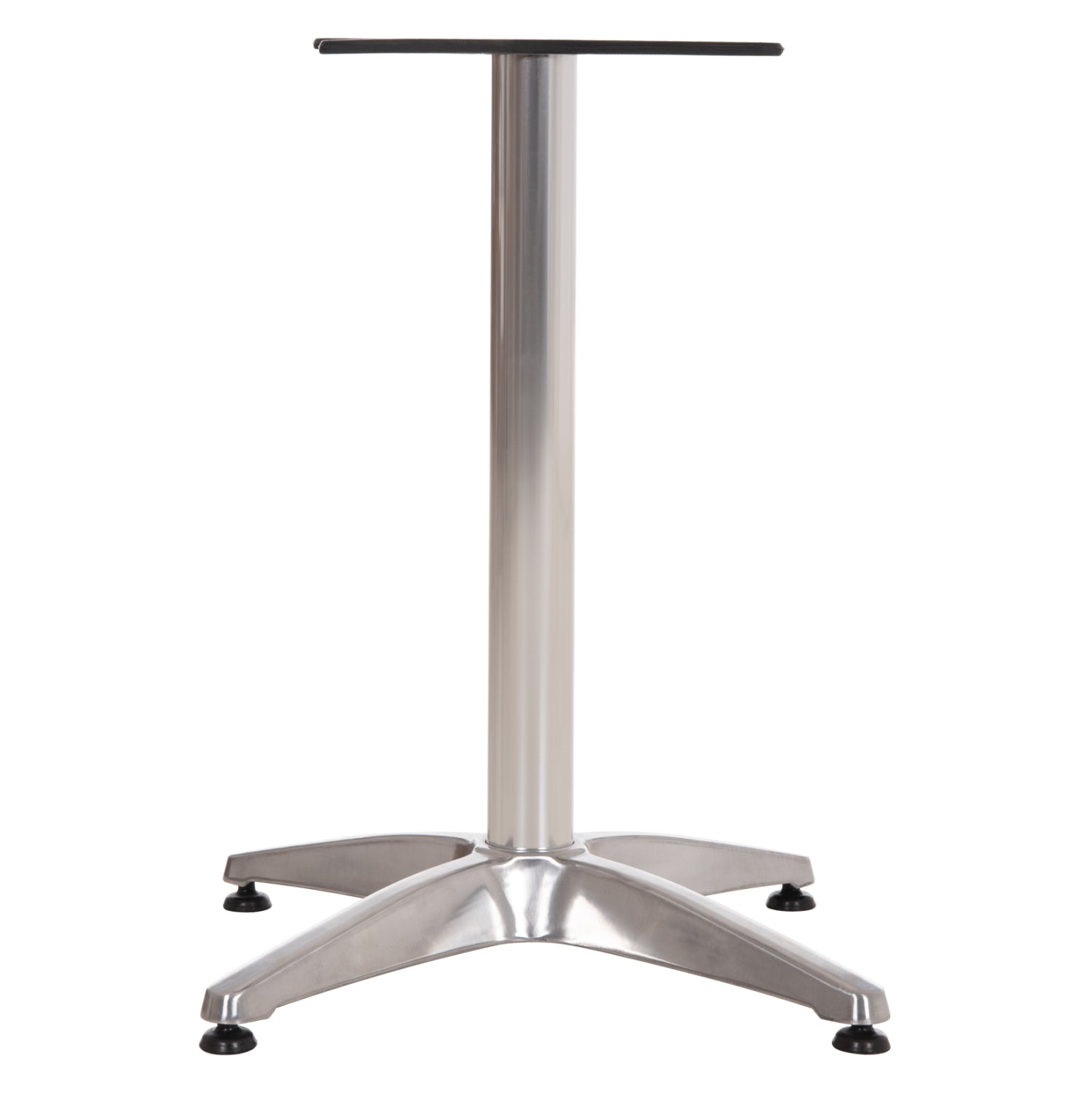 Основа за маса алуминий 66X66X69см с кръстачка 45X45см. -хром