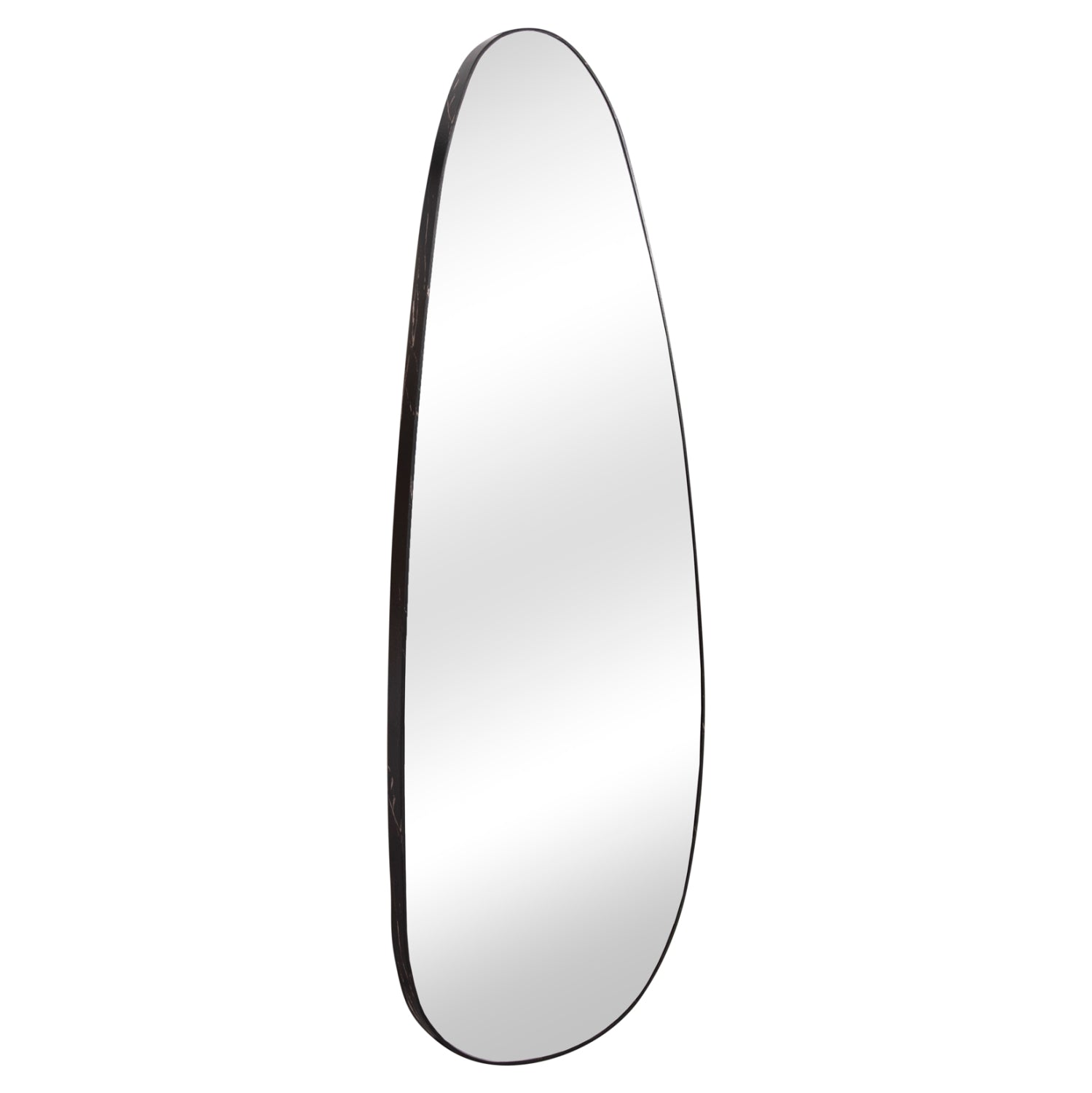 Стенно огледало CRITHER с МДФ рамка в цвят черен мрамор 49х140см.