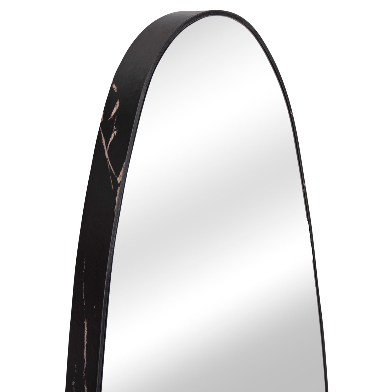 Стенно огледало CRITHER с МДФ рамка в цвят черен мрамор 49х140см.