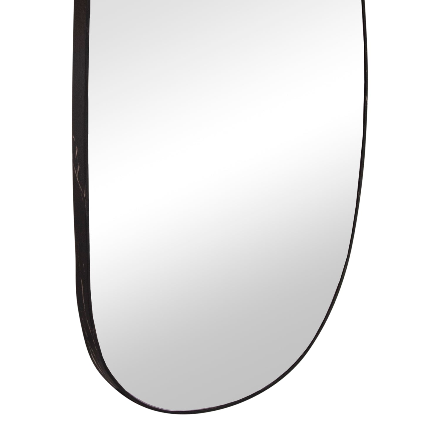 Стенно огледало CRITHER с МДФ рамка в цвят черен мрамор 49х140см.