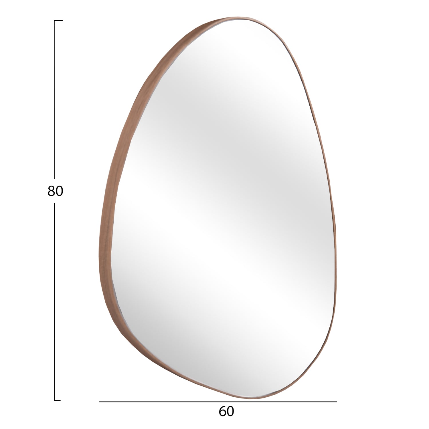 Огледало IRREGU цвят натурал 60x80