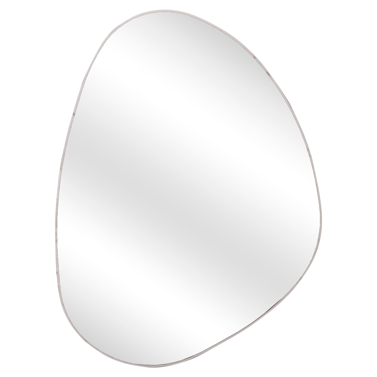 Стенно огледало irregu с mdf рамка в цвят бял мрамор 60x80см