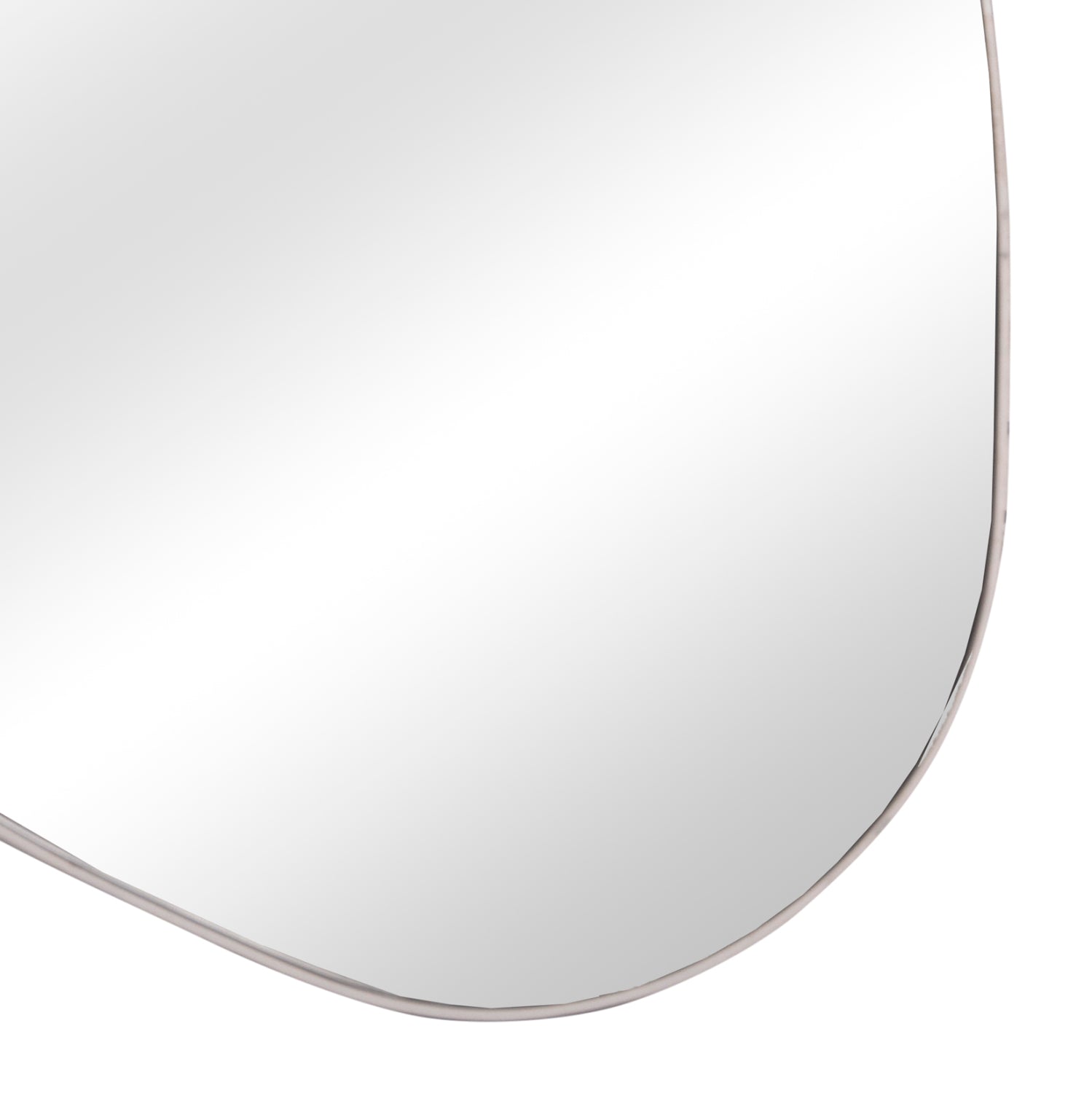 Стенно огледало irregu с mdf рамка в цвят бял мрамор 60x80см