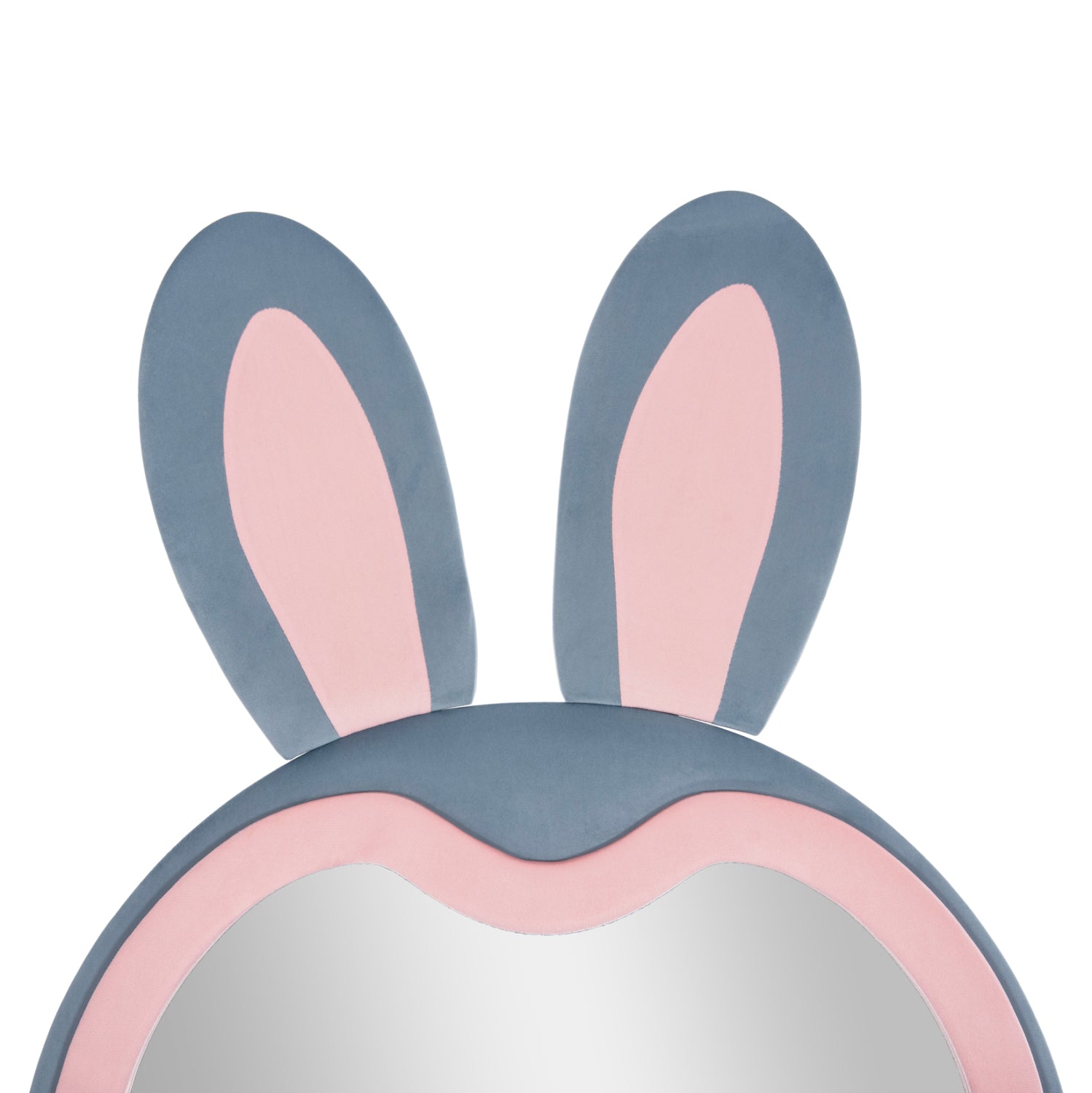 Детско подово огледало зайче с рамка цвят син-розов