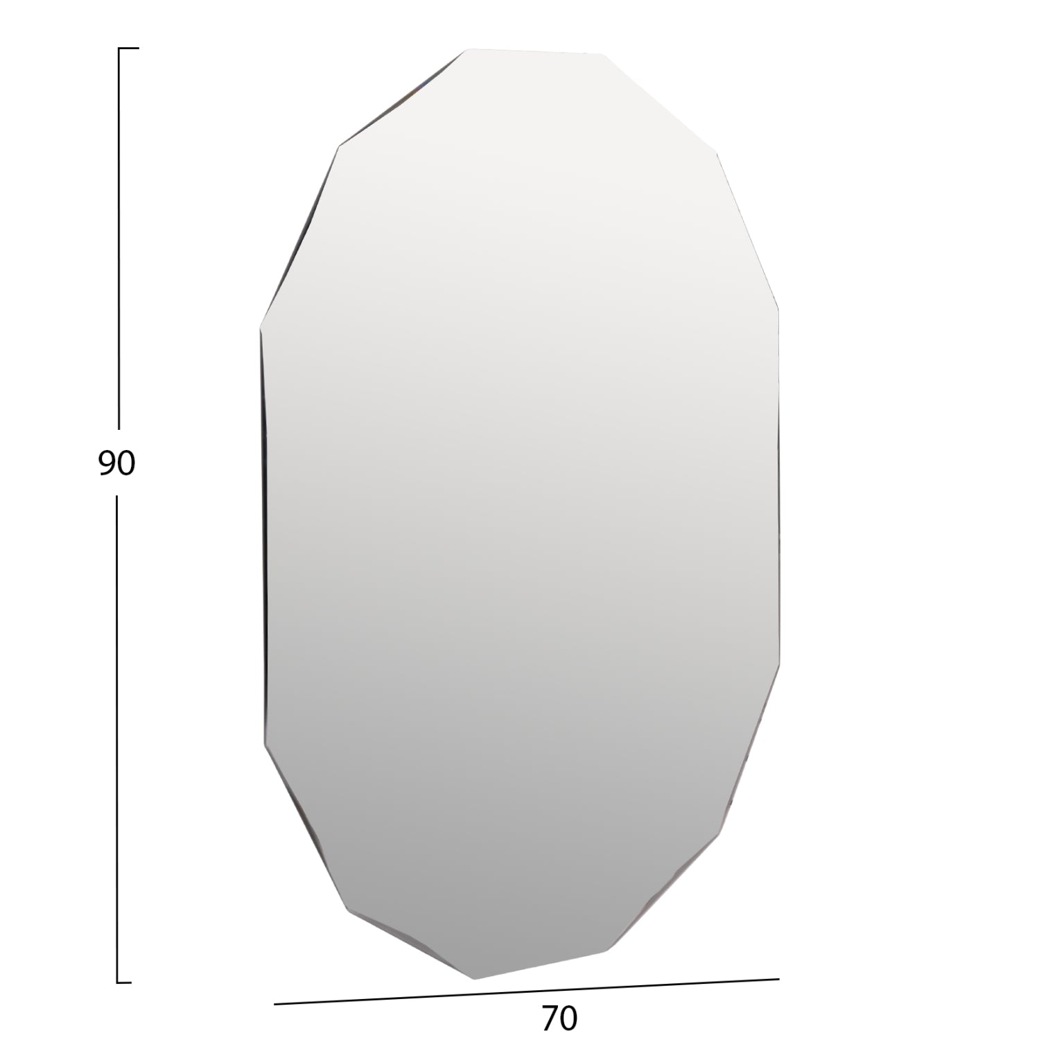 Огледало без рамка 70/90см