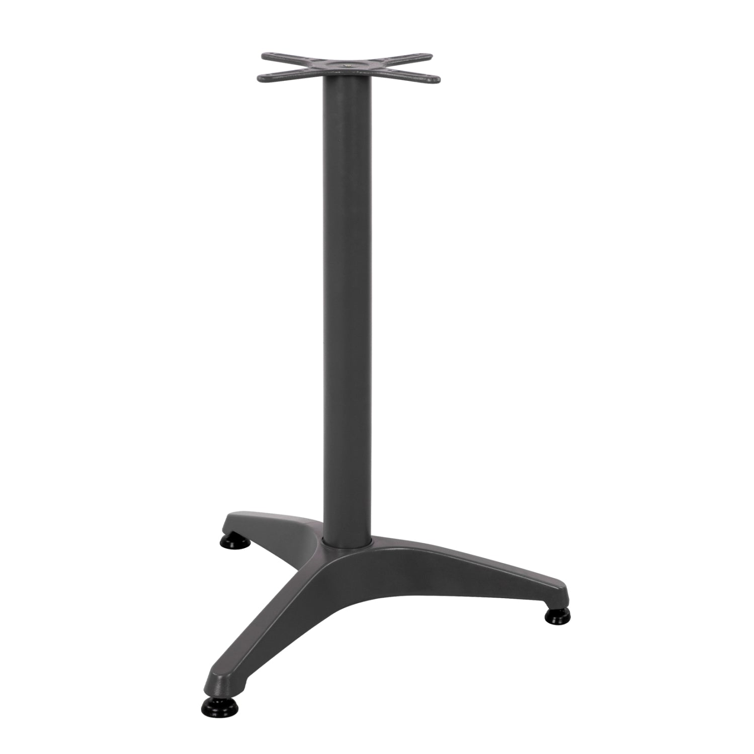 Алуминиева основа за маса 53x53x69см. с кръстачка 29x29см. сива