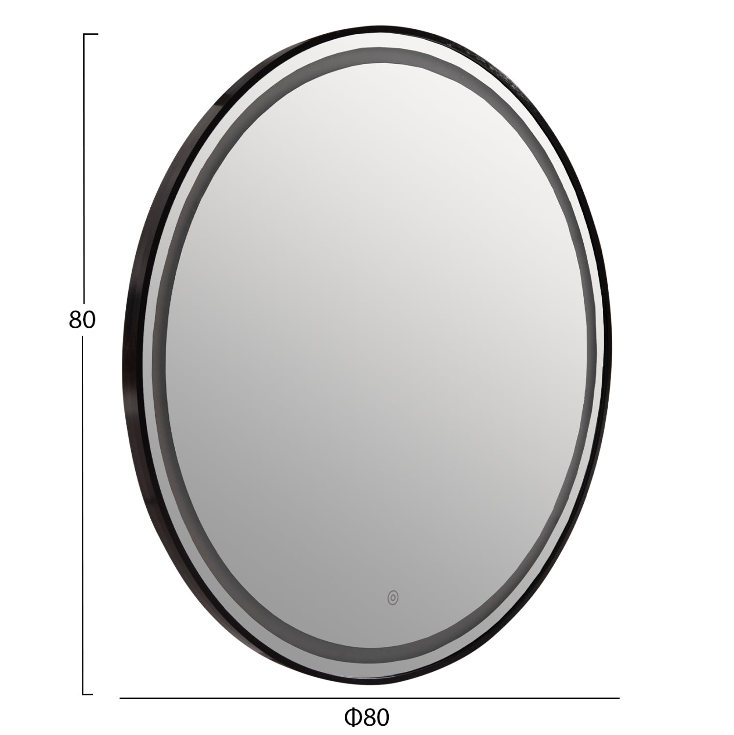 Огледало с led осветление черен цвят