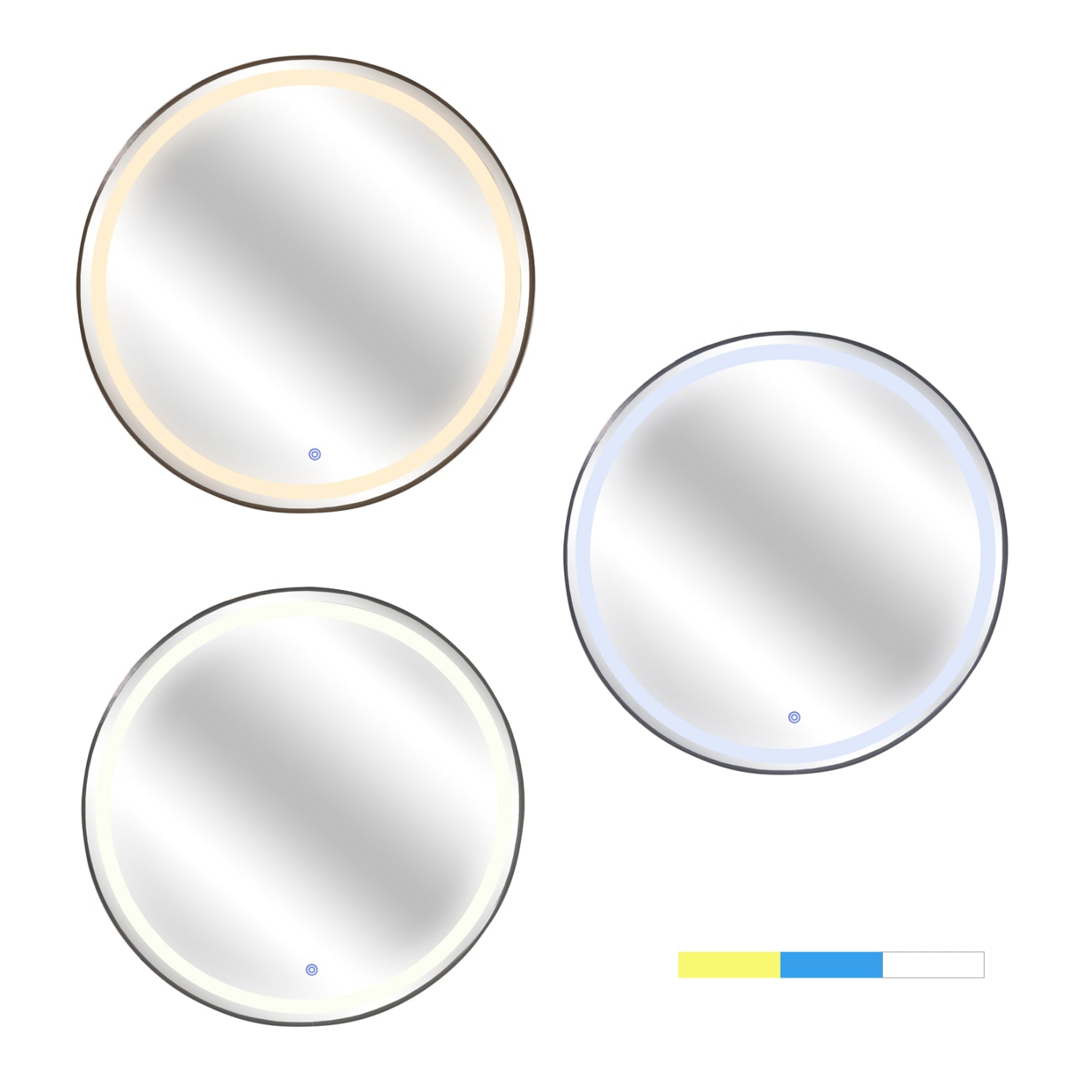 Огледало с led осветление черен цвят